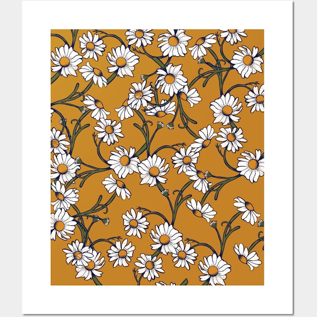 Vintage Daisies Wall Art by bubbsnugg